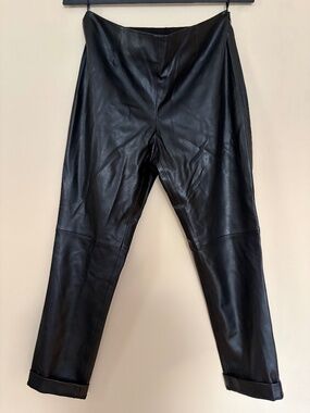 Calvin Klein Black Leather (or Faux Leather) Pants – Women’s Size 8